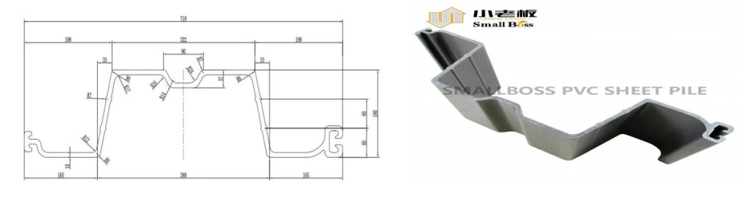 China Low Price U Type FRP Composite Fiberglass Reinforced Plastic Vinyl Sheet Pile Manufacturer