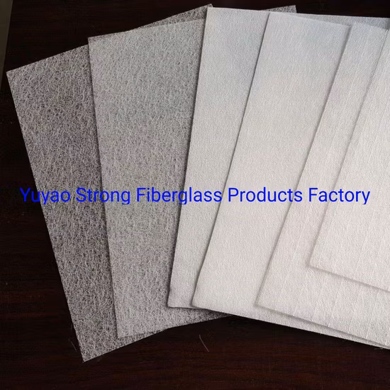 Velo de fibra de vidrio utilizado para composición o material de construcción